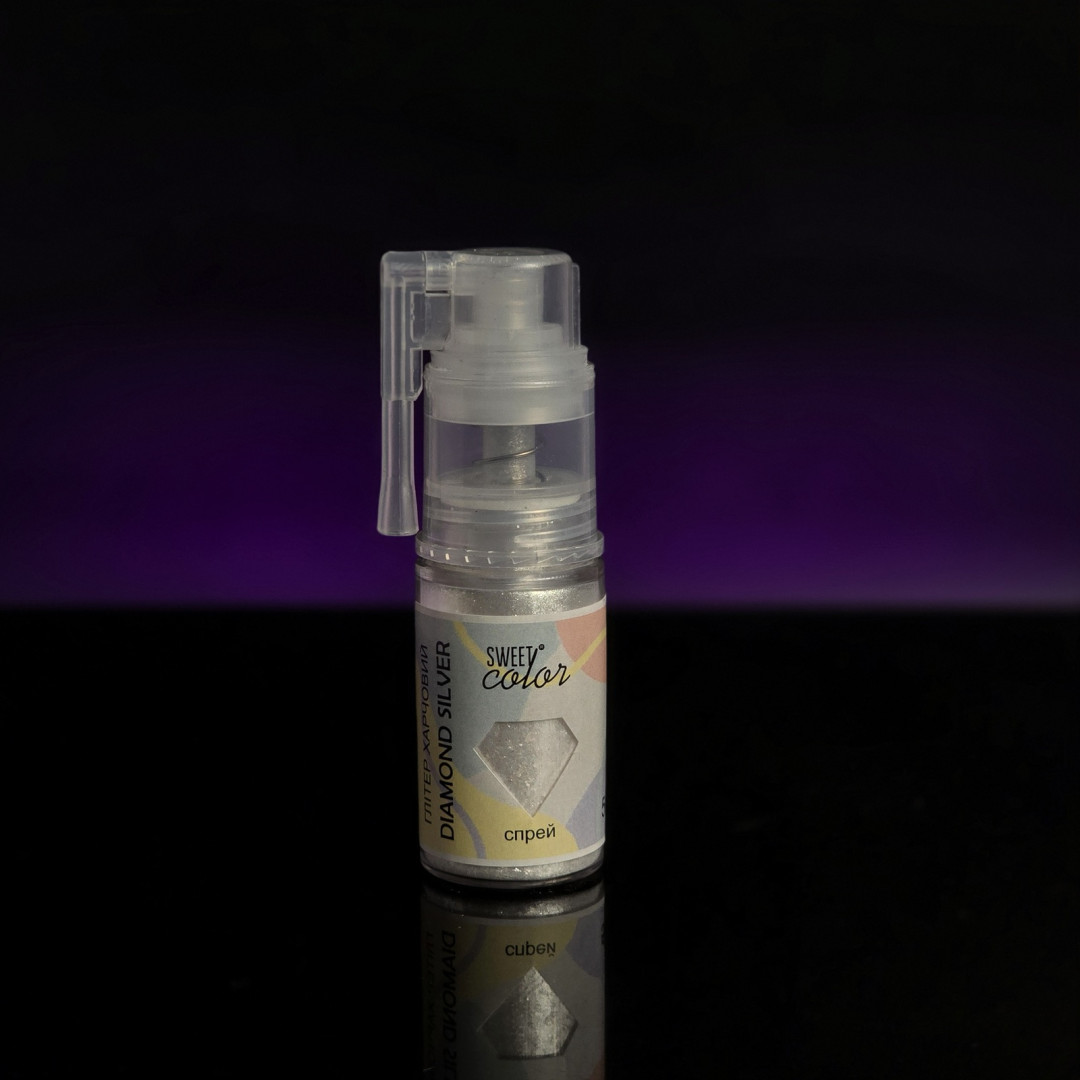 Глітер-Спрей sweet color Diamond silver 10 г
