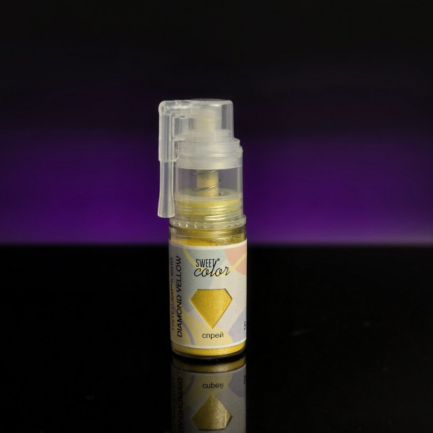 Глітер-Спрей sweet color Diamond yellow 10 г